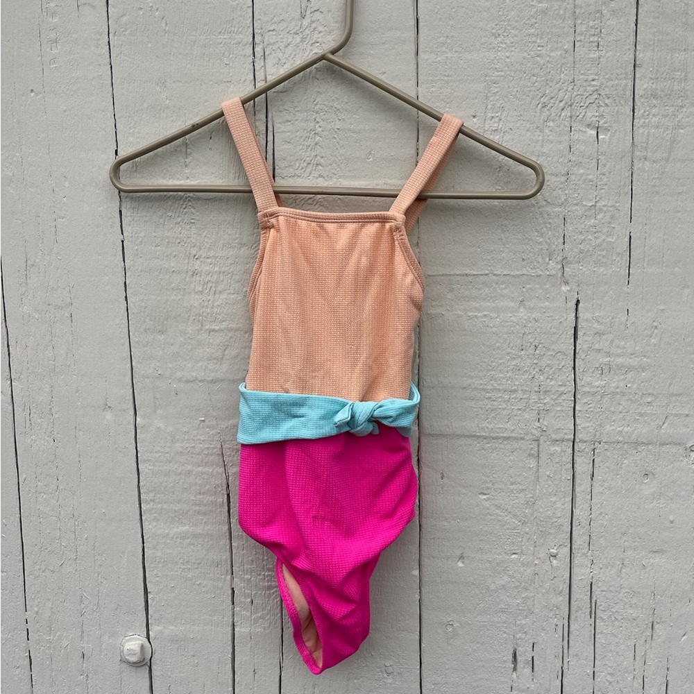 Wonder Nation Peach Teal and Pink Swimsuit